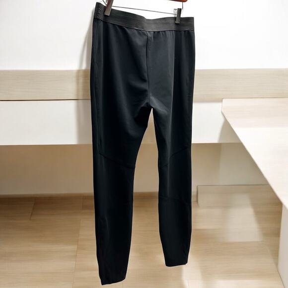 Ted Baker Black Ankle Zip Skinny Pant Size 5 Tailored Stretch Knit Pull On - Picture 2 of 13